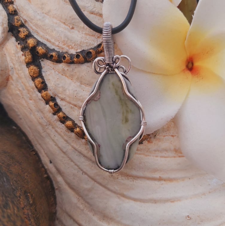 Larsonite Spiritual Grounding Gemstone Pendant (E1994)