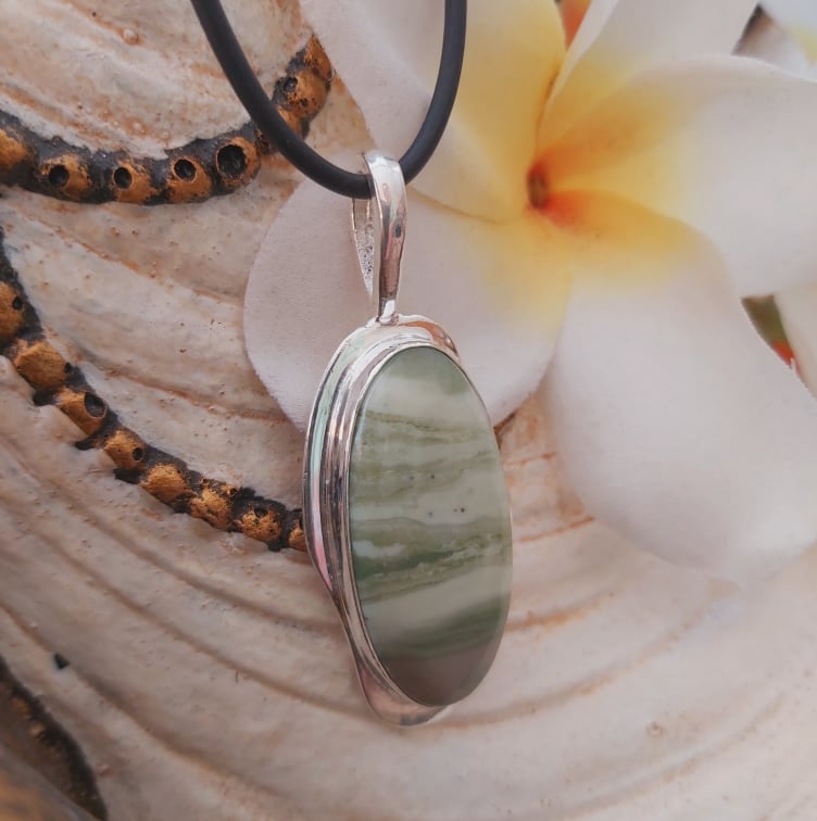 Larsonite Spiritual Grounding Gemstone Pendant (E1996)