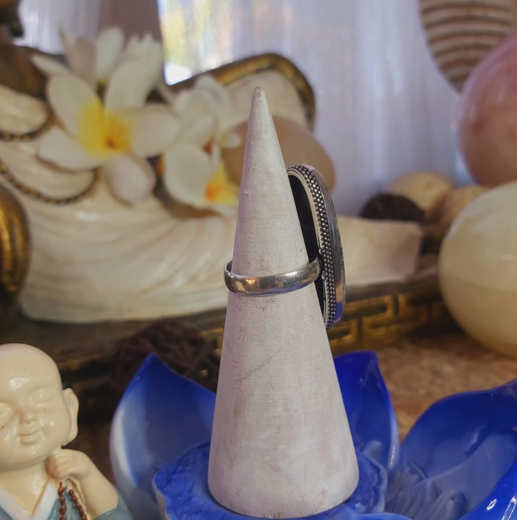 Sodalite Intuition & Self-Trust Gemstone Ring US 7.5 (E2074)