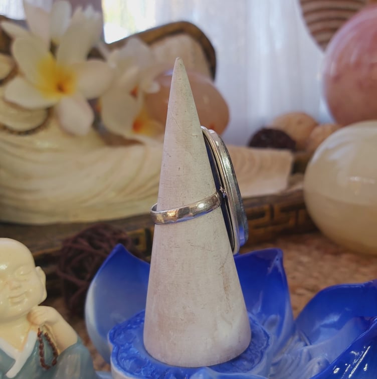 Sodalite Intuition & Self-Trust Gemstone Ring US 9.5 (E2077)