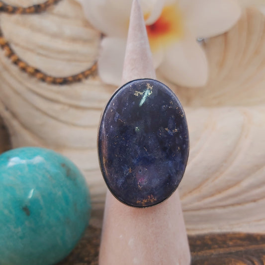 Lapis Lazuli Self Expression Gemstone Ring Size US 8.5 (E2188)