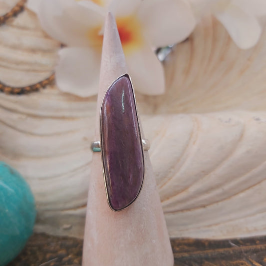 Charoite Spiritual Path Gemstone Ring Size US 6.5 (E2193)