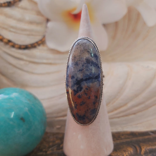 Sodalite Intuition & Self-Trust Gemstone Ring US 6.5 (E2202)