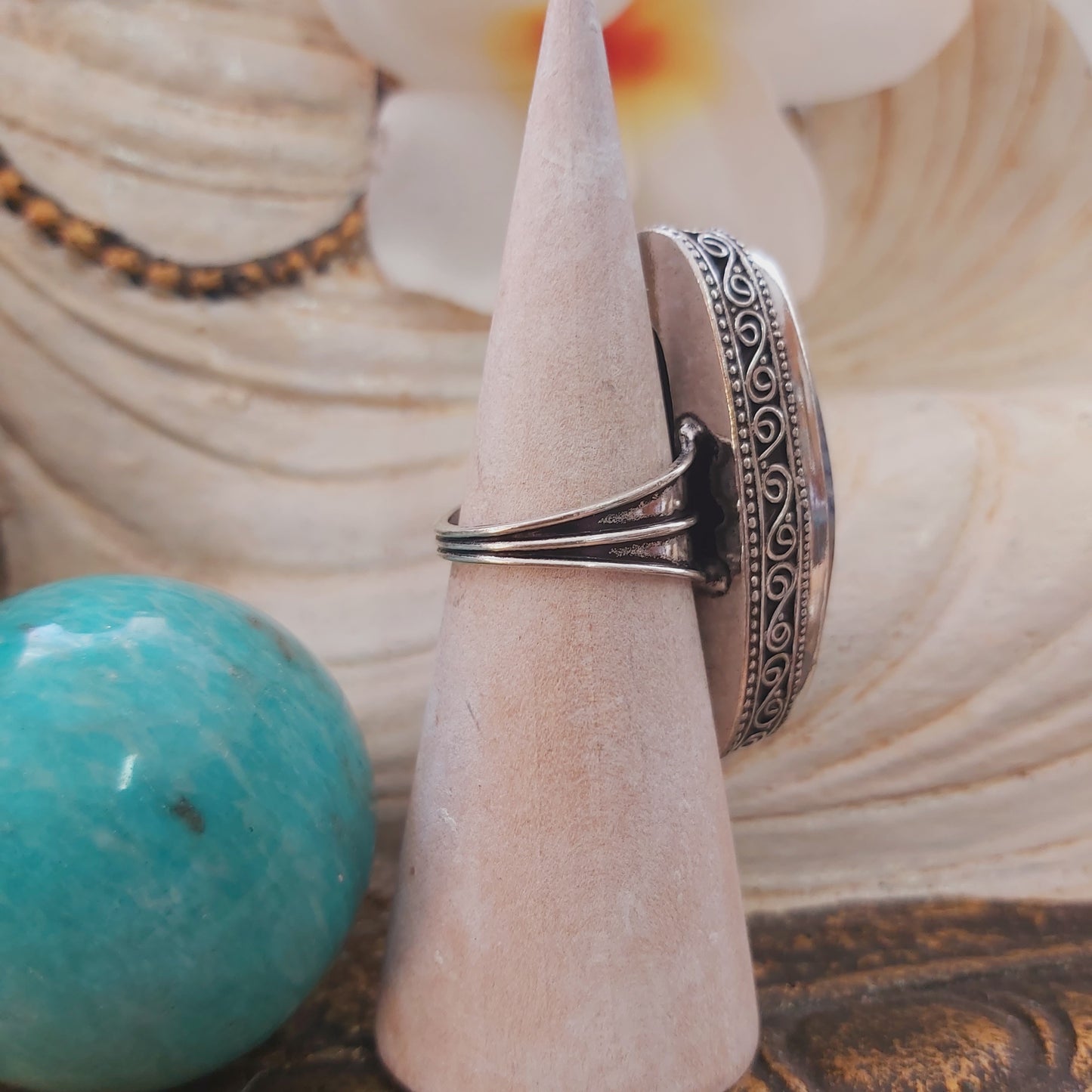Sodalite Intuition & Self-Trust Gemstone Ring US 6.5 (E2202)