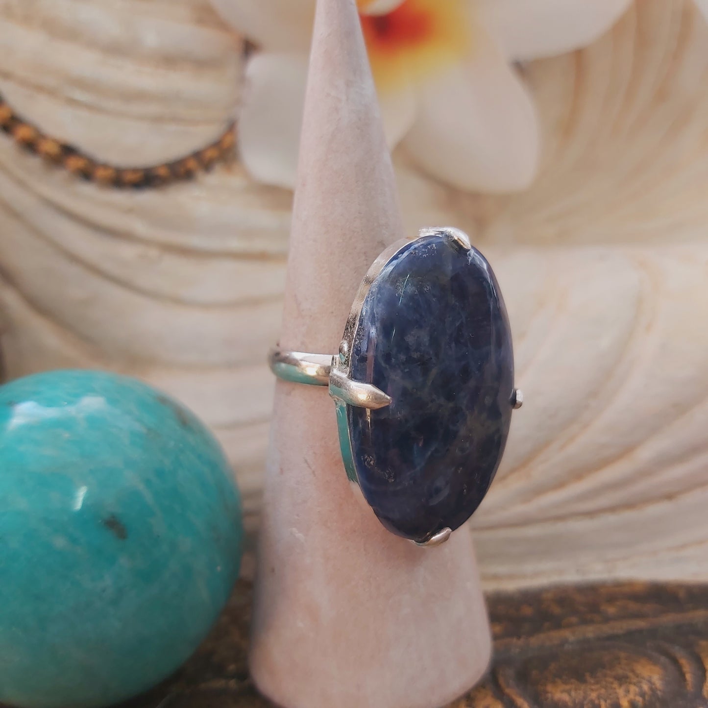Sodalite Intuition & Self-Trust Gemstone Ring US 7 (E2203)