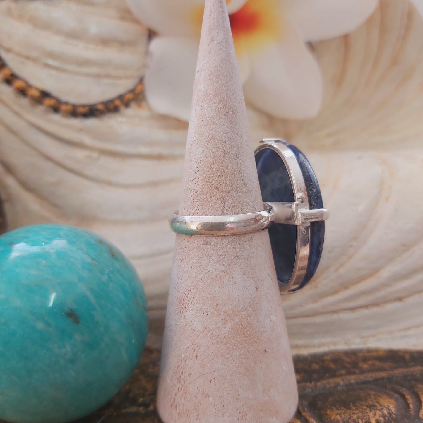 Sodalite Intuition & Self-Trust Gemstone Ring US 7 (E2203)