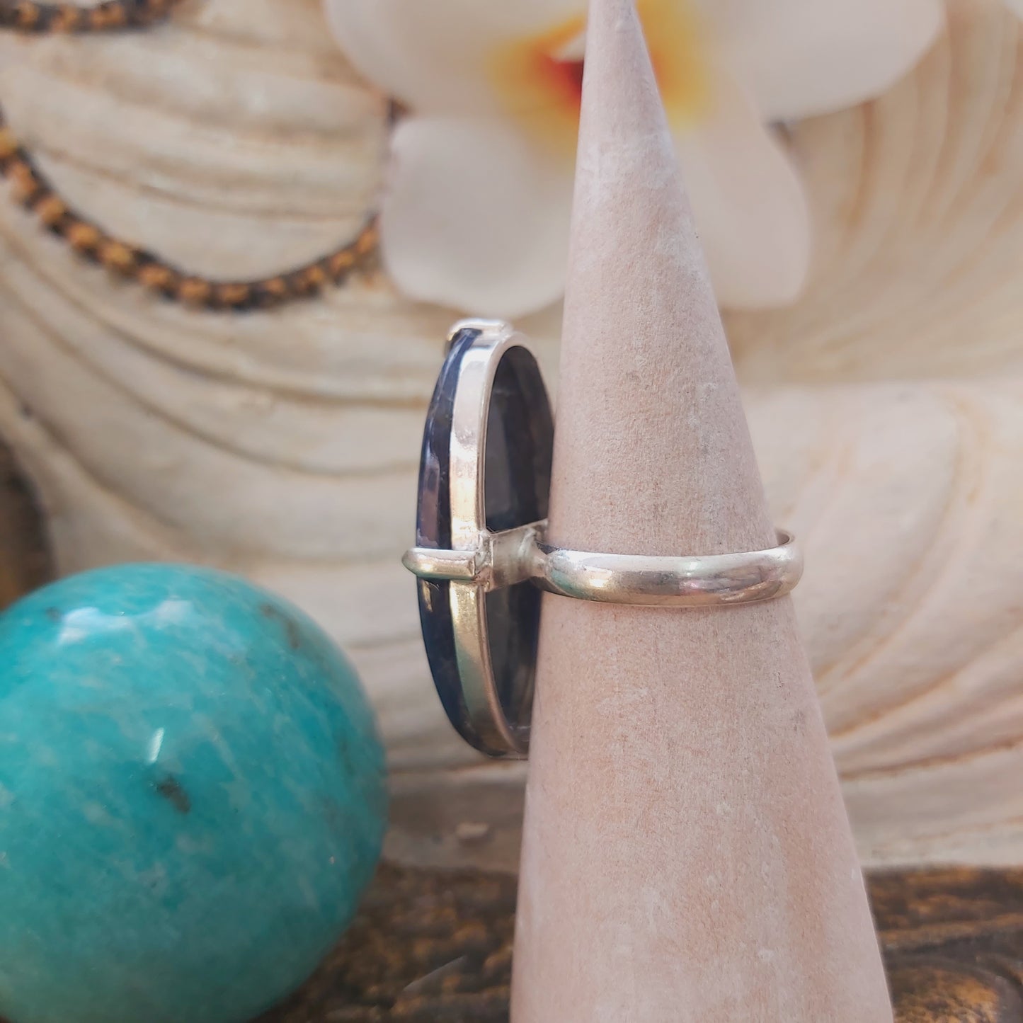 Sodalite Intuition & Self-Trust Gemstone Ring US 7.5 (E2204)