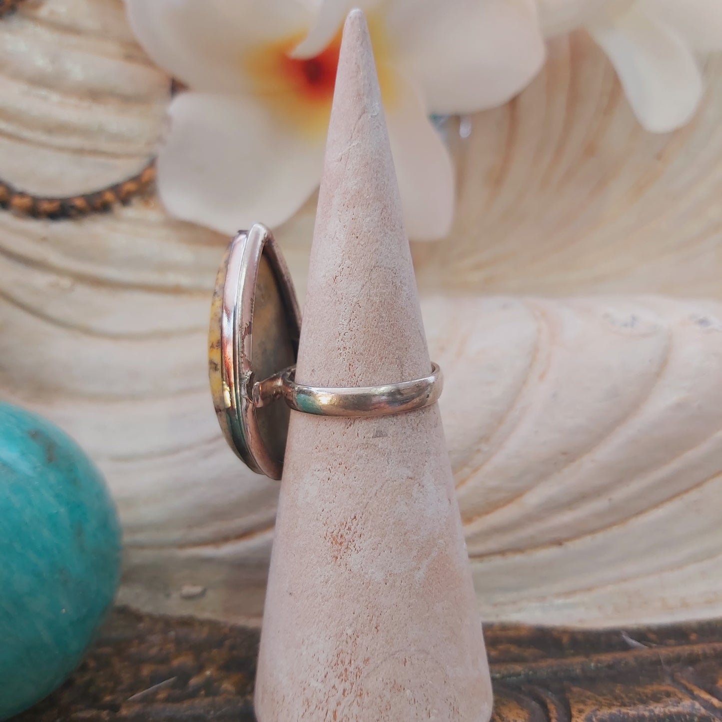 Bumblebee Jasper Gemstone Ring Size US 6 (E2206)