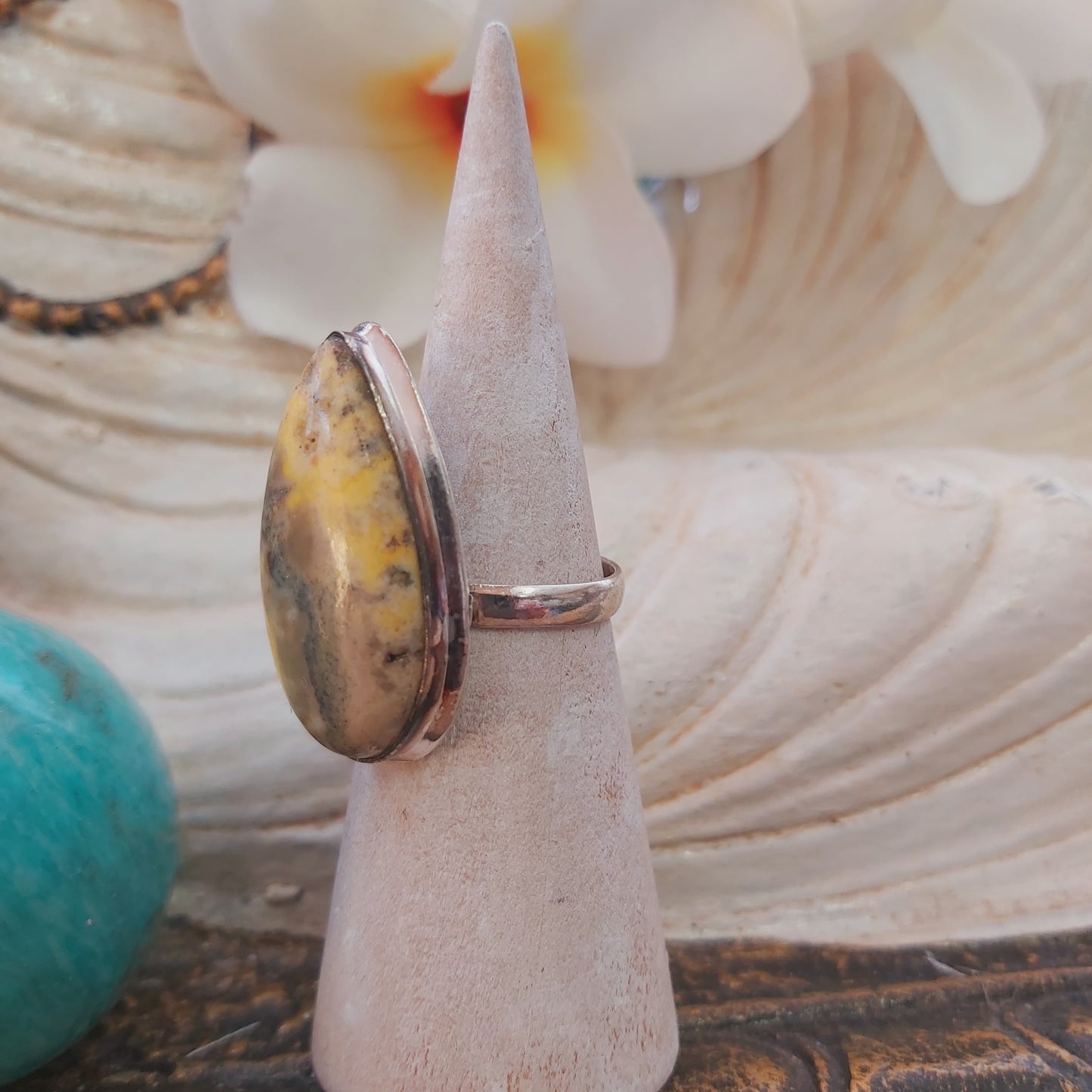 Bumblebee Jasper Gemstone Ring Size US 6 (E2206)