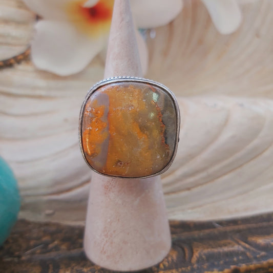 Bumblebee Jasper Gemstone Ring Size US 8 (E2209)