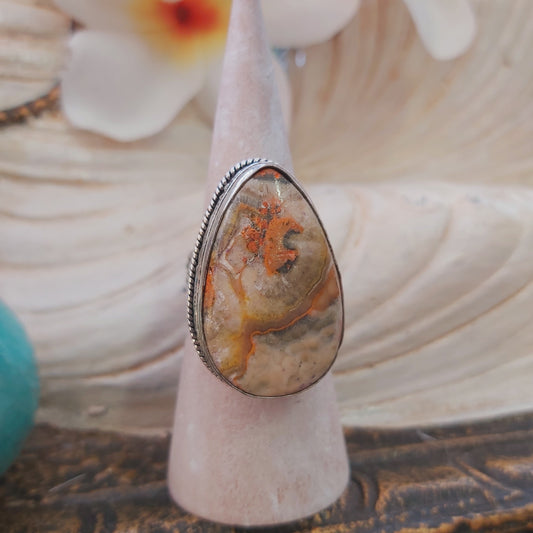 Bumblebee Jasper Gemstone Ring Size US 9 (E2214)