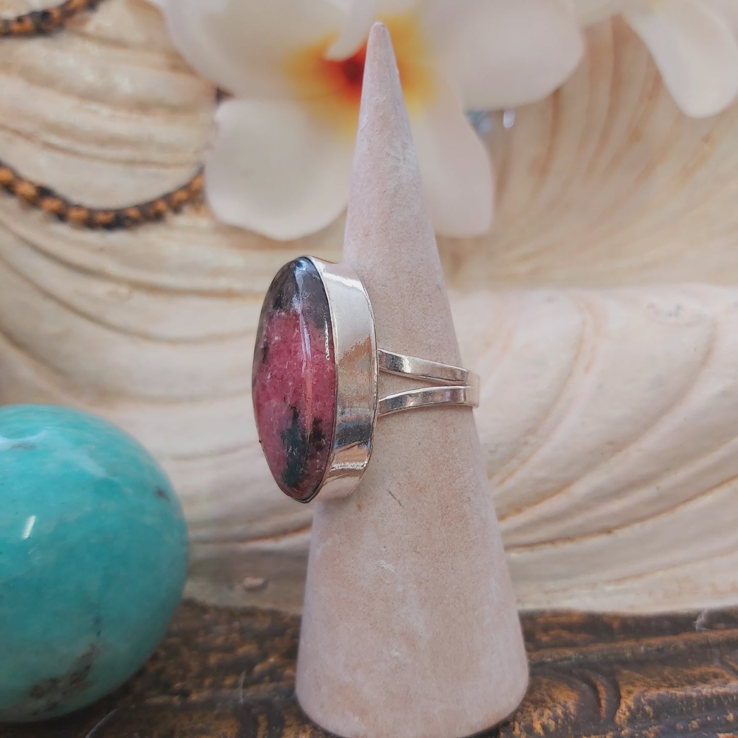 Rhodonite Self-Worth Ring US 8 (E2237)