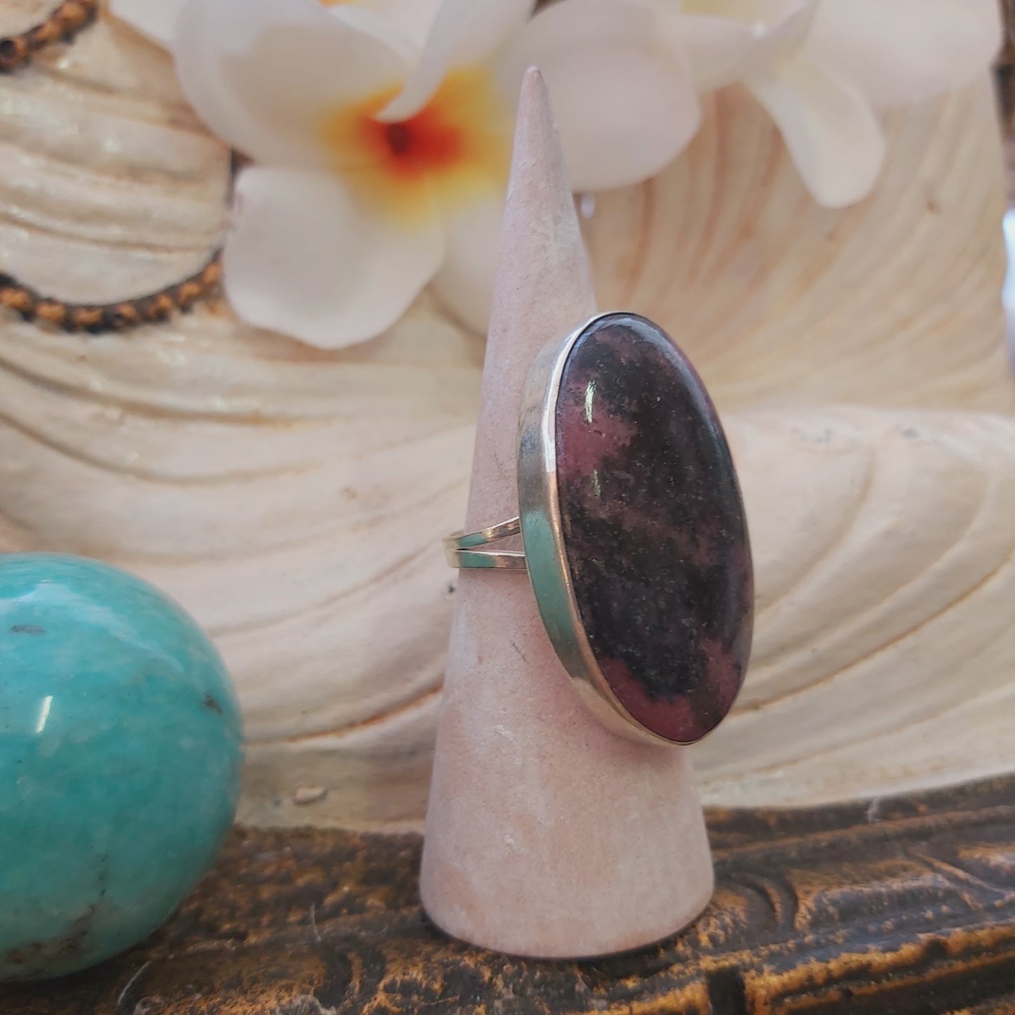 Rhodonite Self-Worth Ring US 9 (E2240)