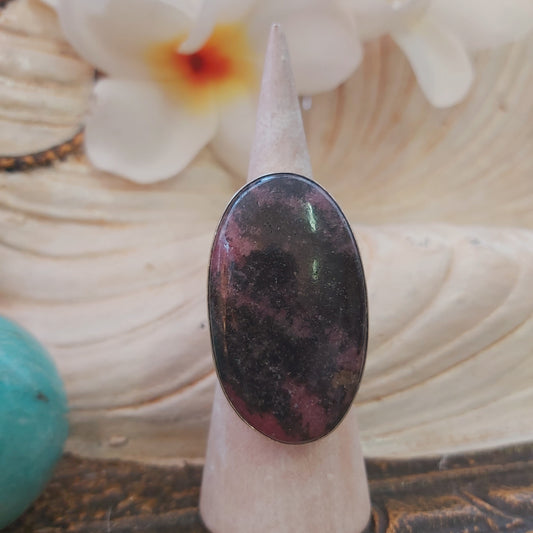 Rhodonite Self-Worth Ring US 9 (E2240)