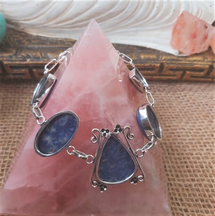 Sodalite Intuition Gemstone Bracelet 20 cm (E2253)