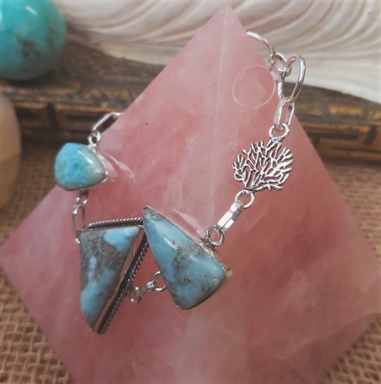 Larimar Goddess Gemstone Bracelet 19 cm (E2258)