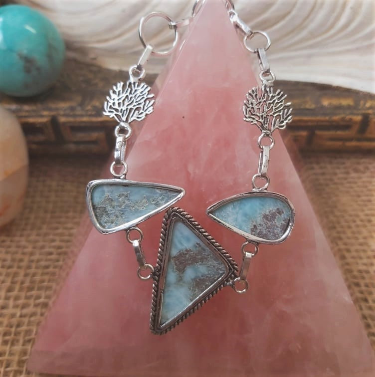 Larimar Goddess Gemstone Bracelet 19 cm (E2258)