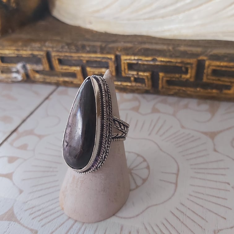 Hypersthene Serenity Gemstone Ring Size US 6.5 (E2347)