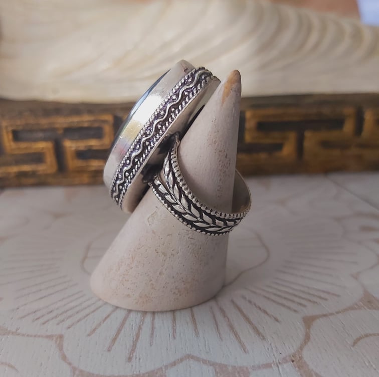 Hypersthene Serenity Gemstone Ring Size US 6.5 (E2347)