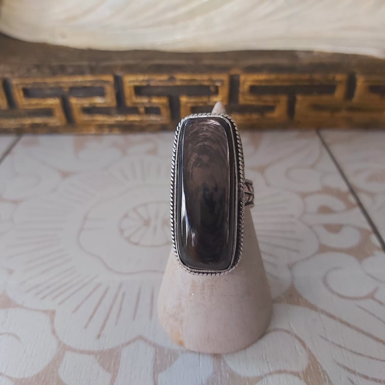Hypersthene Serenity Gemstone Ring Size US 7 (E2349)