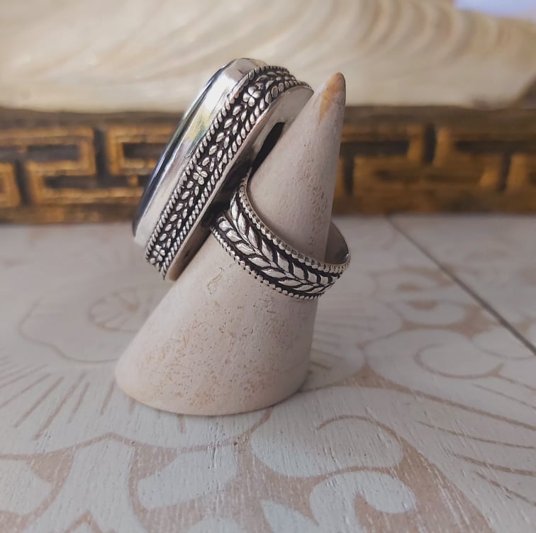 Hypersthene Serenity Gemstone Ring Size US 7 (E2349)