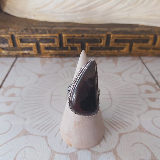 Hypersthene Serenity Gemstone Ring Size US 7.5 (E2353)