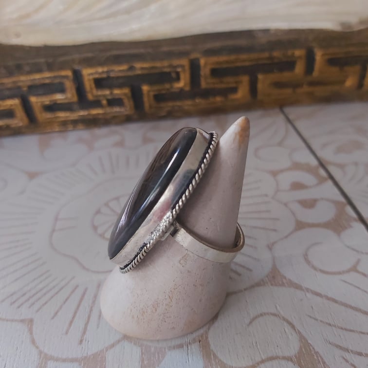 Hypersthene Serenity Gemstone Ring Size US 8 (E2355)