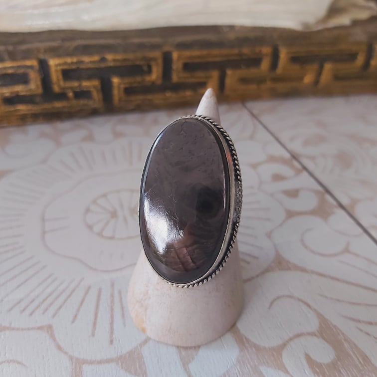 Hypersthene Serenity Gemstone Ring Size US 8 (E2355)