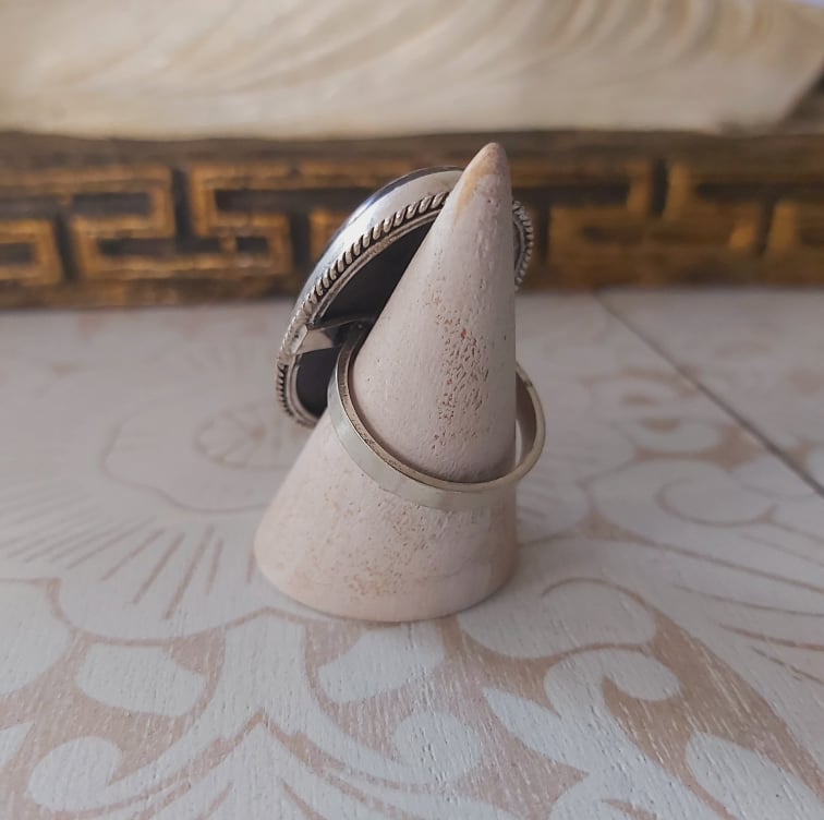 Hypersthene Serenity Gemstone Ring Size US 8 (E2355)