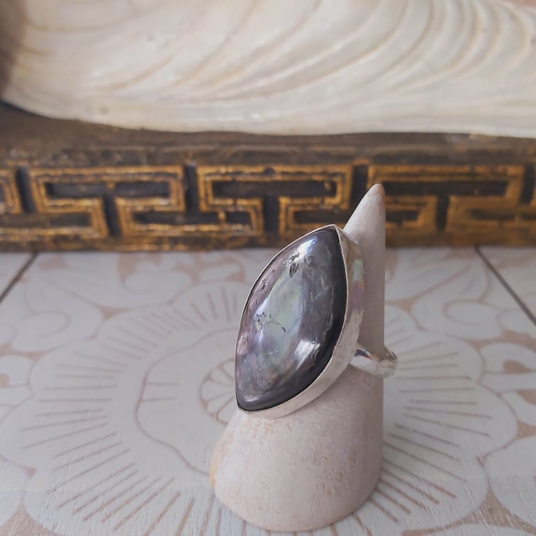 Hypersthene Serenity Gemstone Ring Size US 8.5 (E2356)