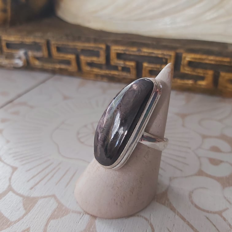 Hypersthene Serenity Gemstone Ring Size US 8.5 (E2358)