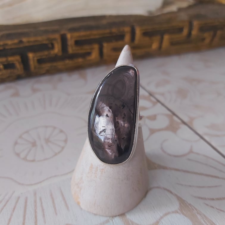 Hypersthene Serenity Gemstone Ring Size US 8.5 (E2358)