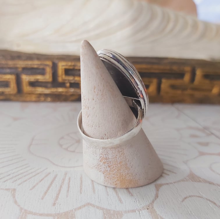 Hypersthene Serenity Gemstone Ring Size US 8.5 (E2358)