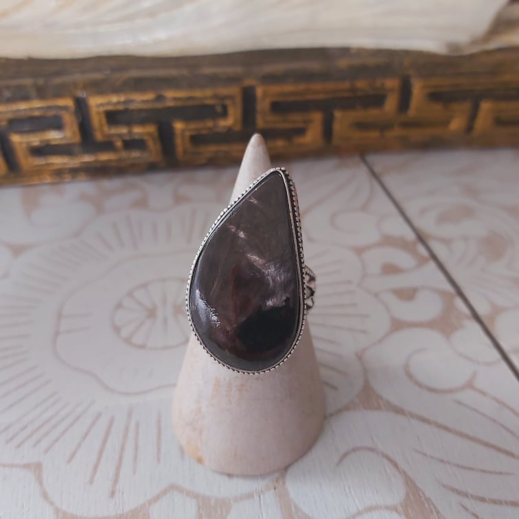 Hypersthene Serenity Gemstone Ring Size US 9 (E2359)