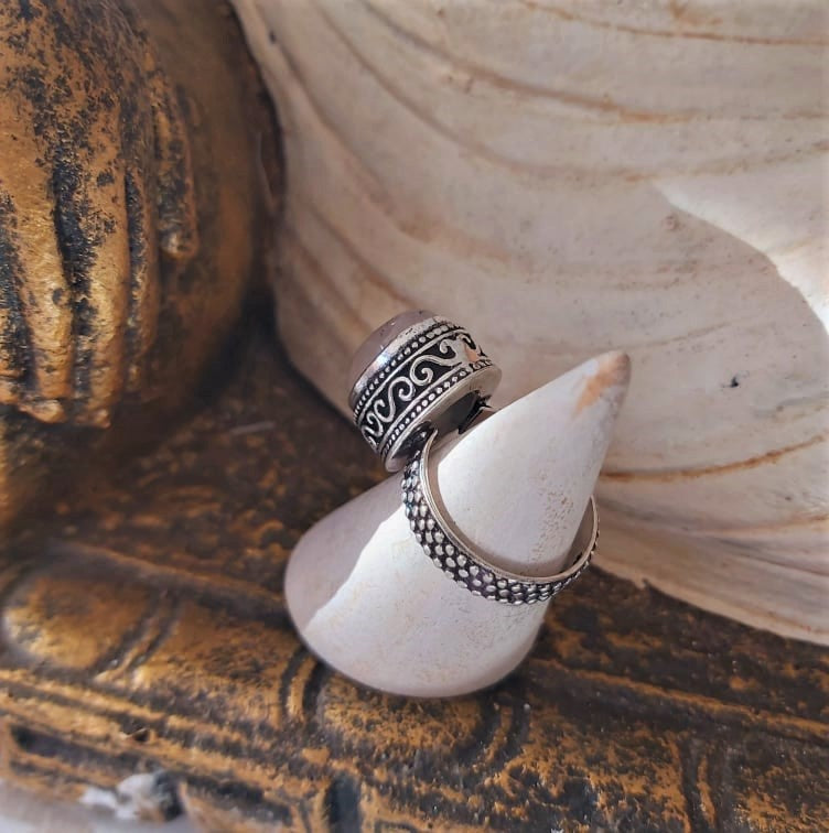 Rose Quartz True Love & Compassion Ring Size US 7.5 (E2360)