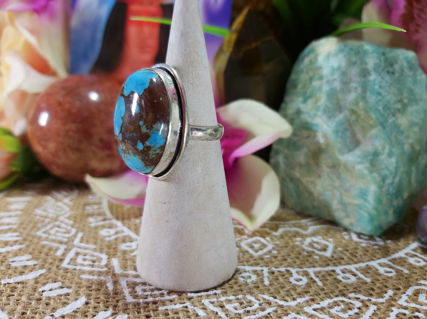 Turquoise Acceptance Ring Size US 7 (E237)