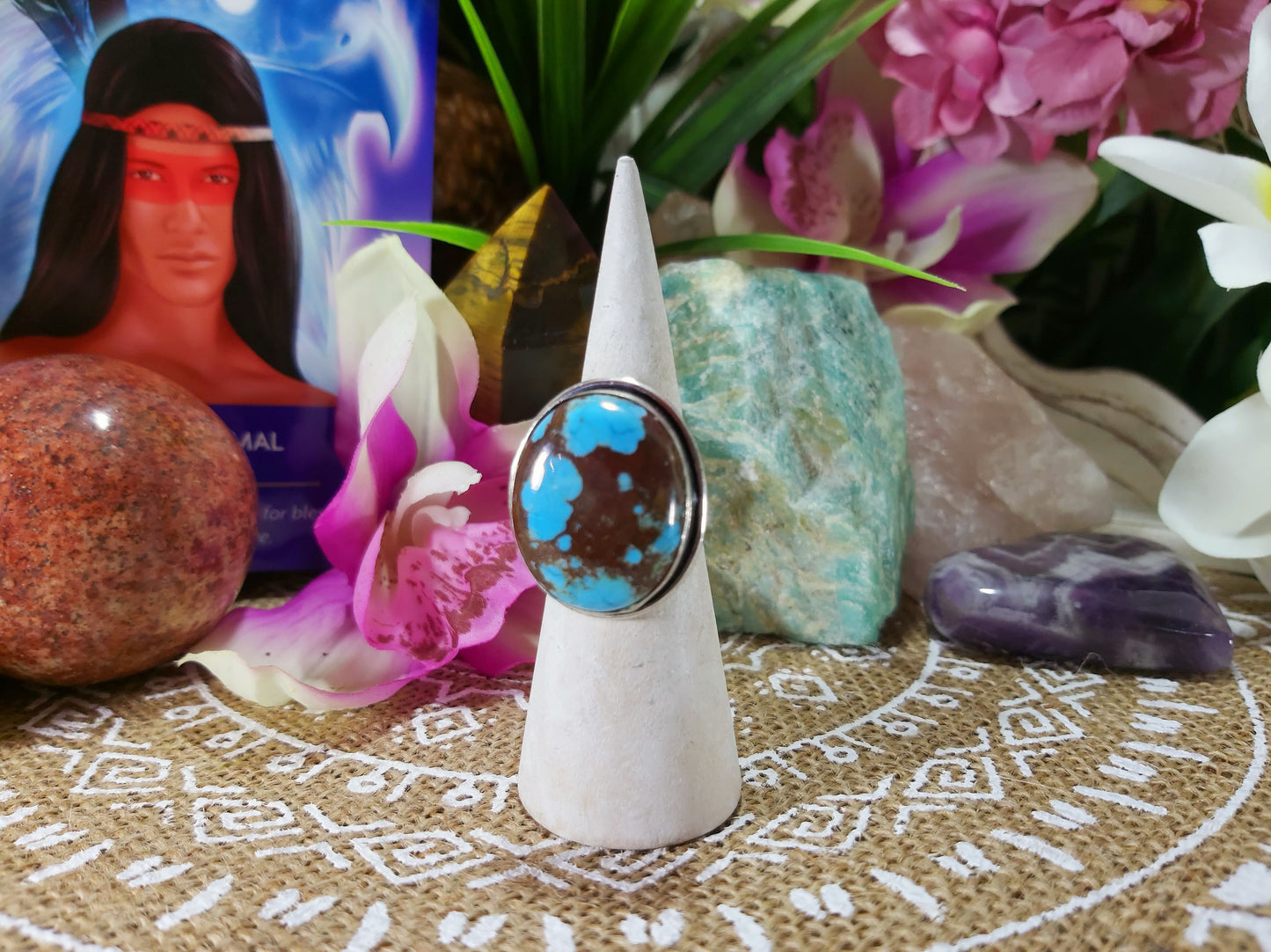 Turquoise Acceptance Ring Size US 7 (E237)