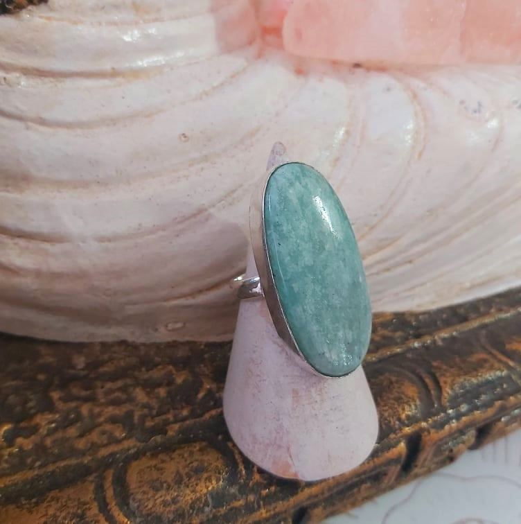 Aquamarine Gemstone Stone of Courage Ring Size US 6 (E2472)