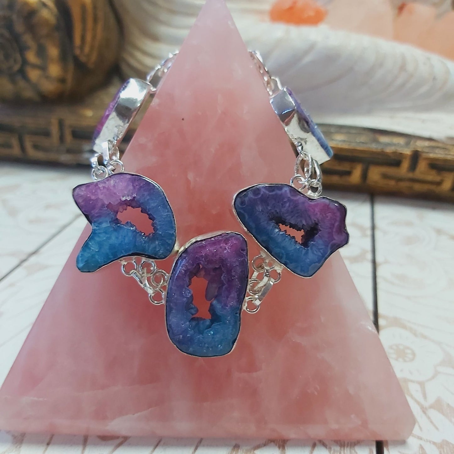 Agate Psychic Gemstone Bracelet 20 cm (E2481)