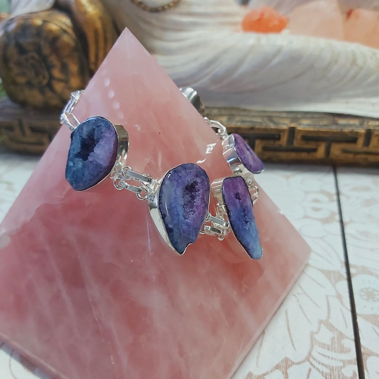 Agate Psychic Gemstone Bracelet 19 cm (E2483)