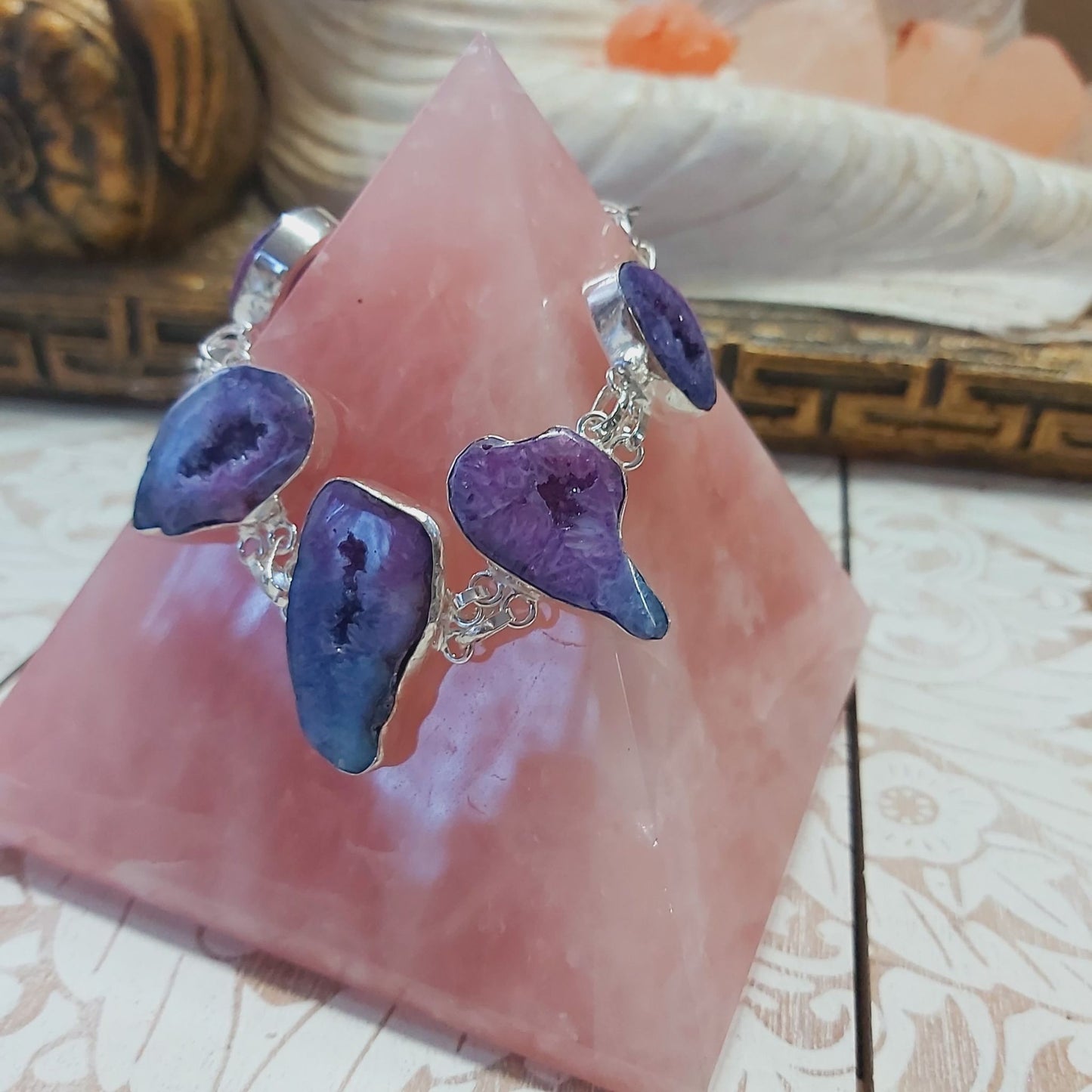 Agate Psychic Gemstone Bracelet 19 cm (E2483)