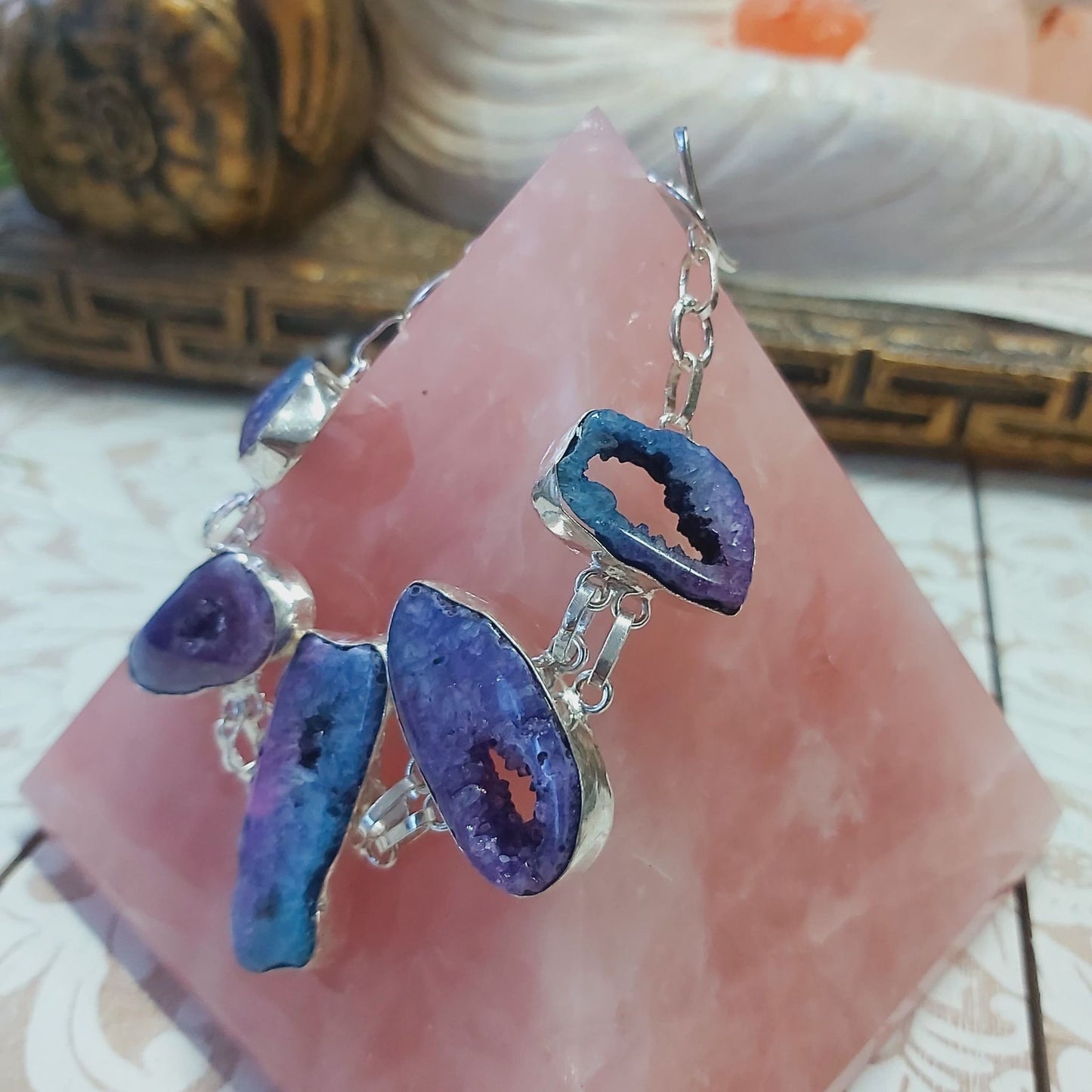 Agate Psychic Gemstone Bracelet 19 cm (E2484)