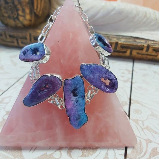 Agate Psychic Gemstone Bracelet 19 cm (E2484)