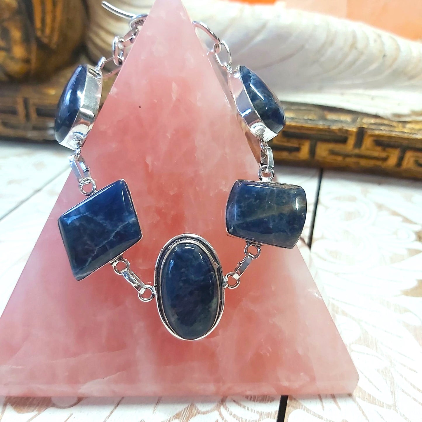 Sodalite Intuition Gemstone Bracelet 22 cm (E2488)