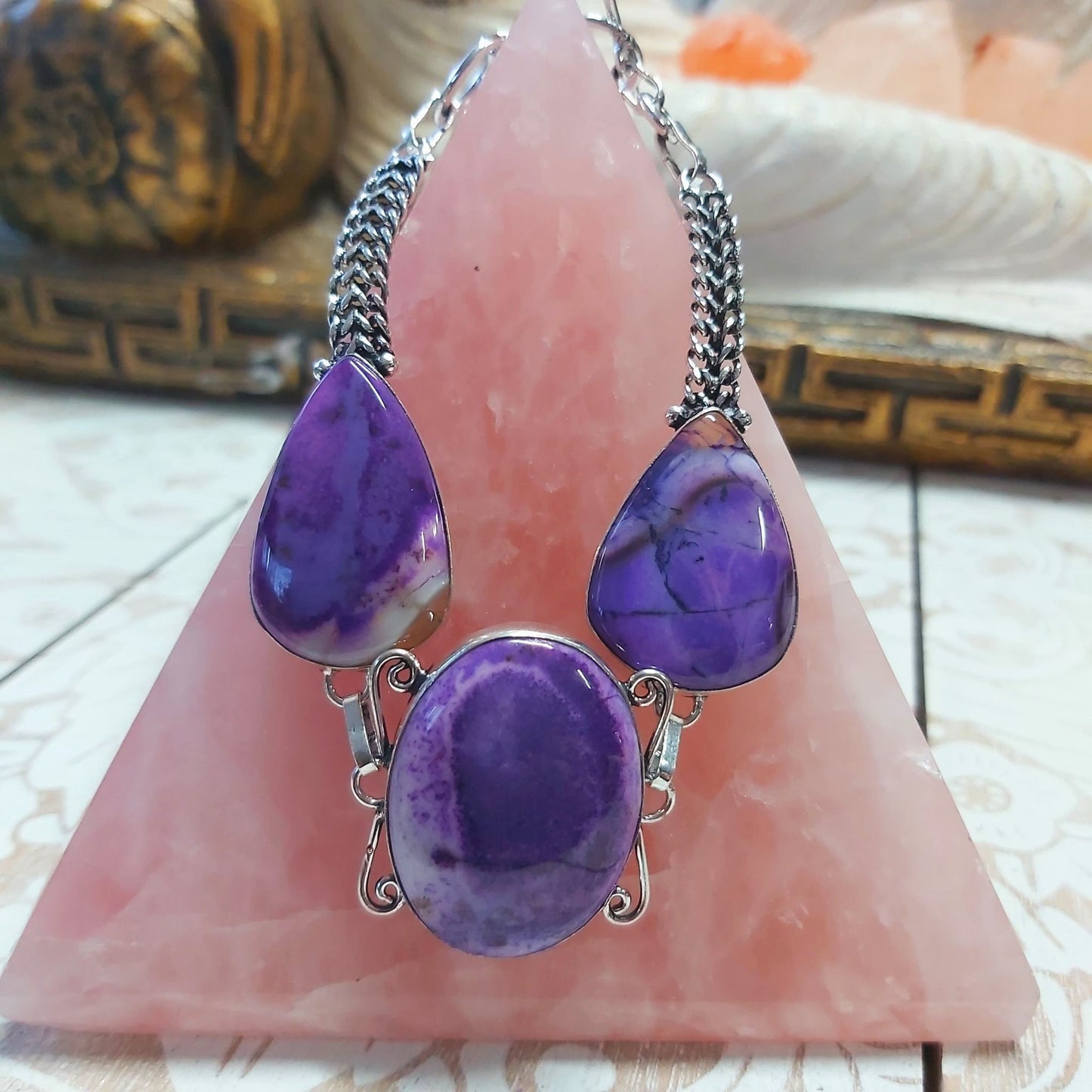 Dendritic Opal Gemstone Bracelet 20 cm (E2498)