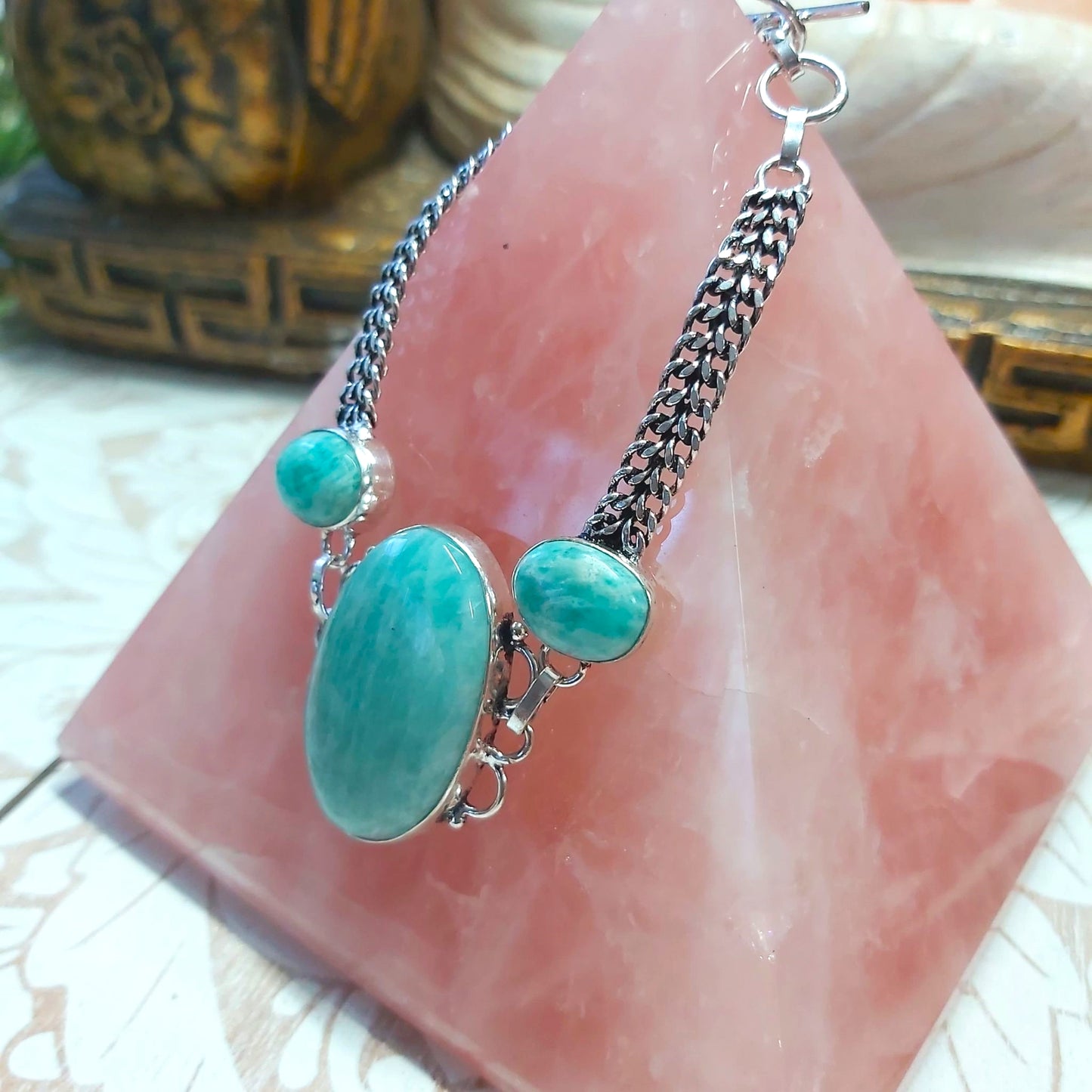 Amazonite Gemstone Bracelet 19 cm (E2500)