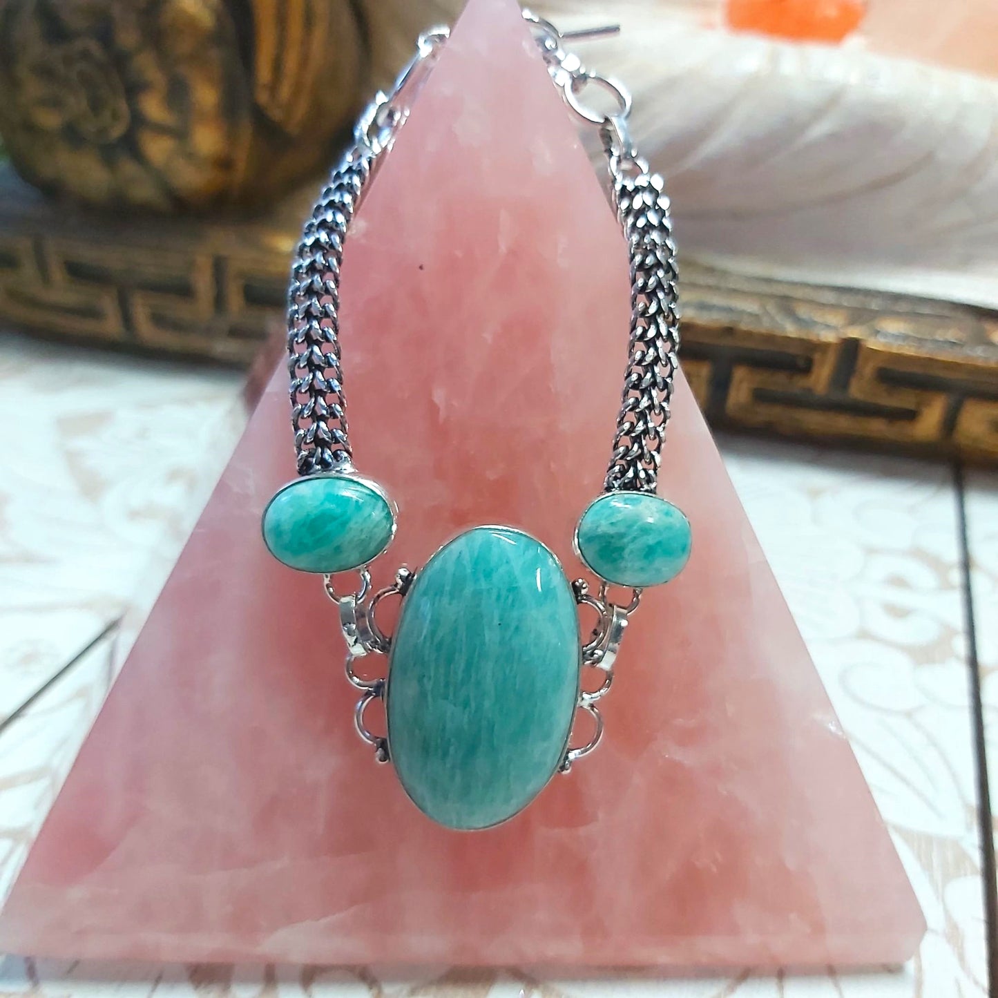 Amazonite Gemstone Bracelet 19 cm (E2500)