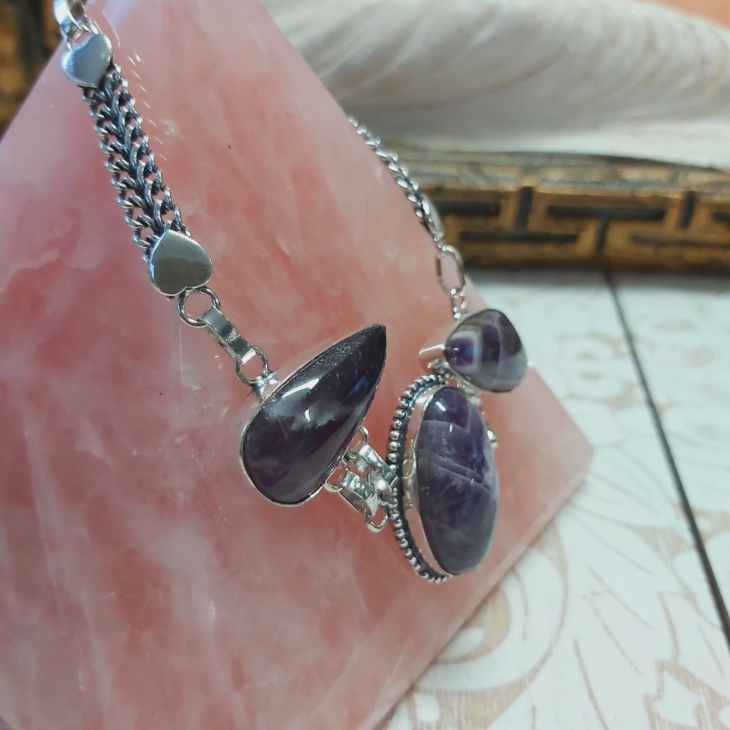 Amethyst Gemstone Bracelet 21 cm (E2501)