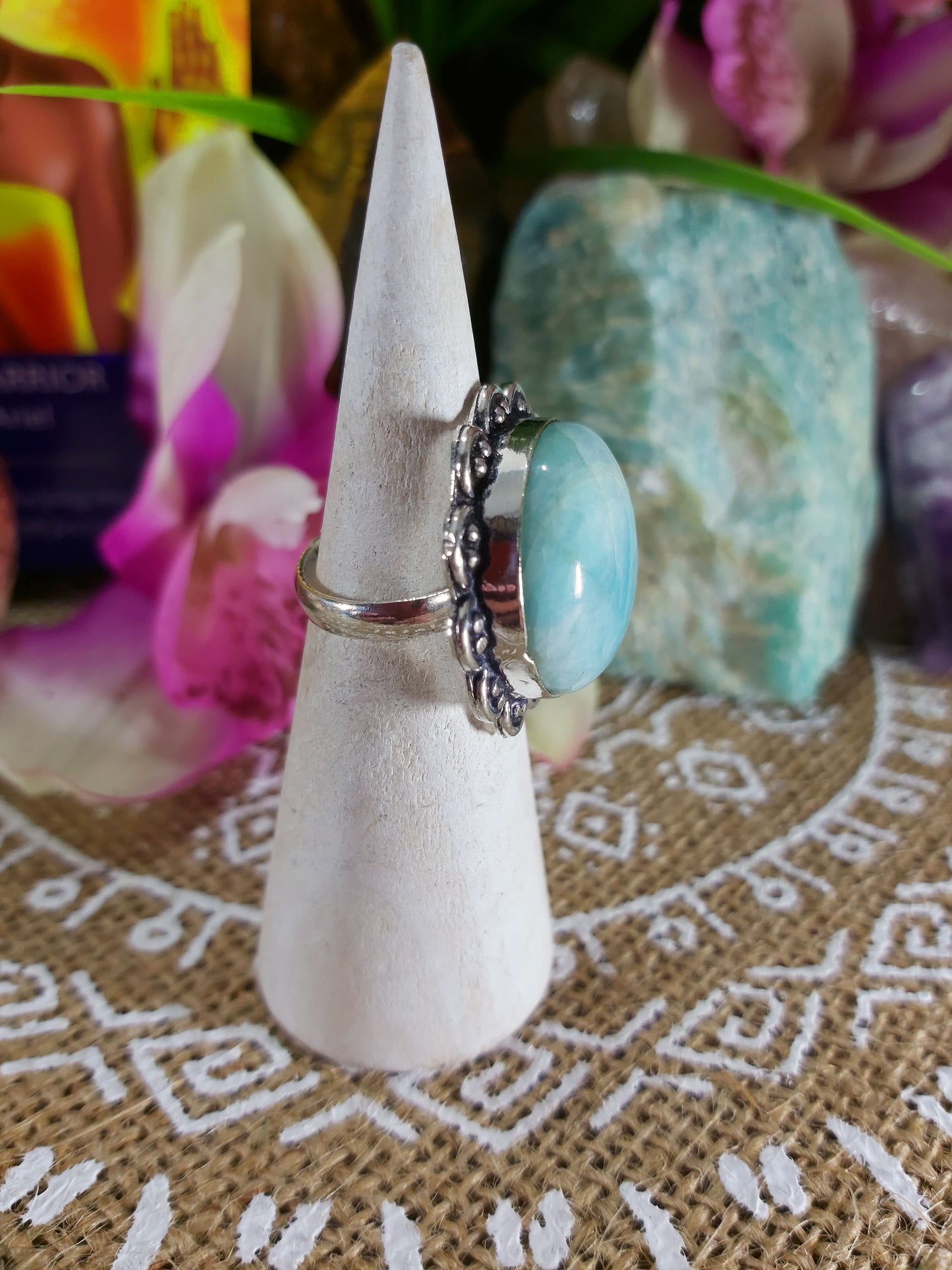Peruvian Opal Tranquillity Ring Size US 7 (E258)