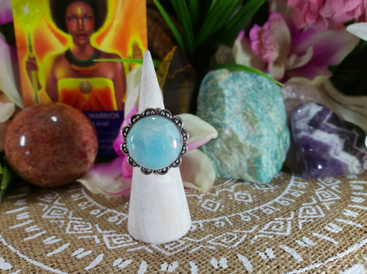 Peruvian Opal Tranquillity Ring Size US 7 (E258)